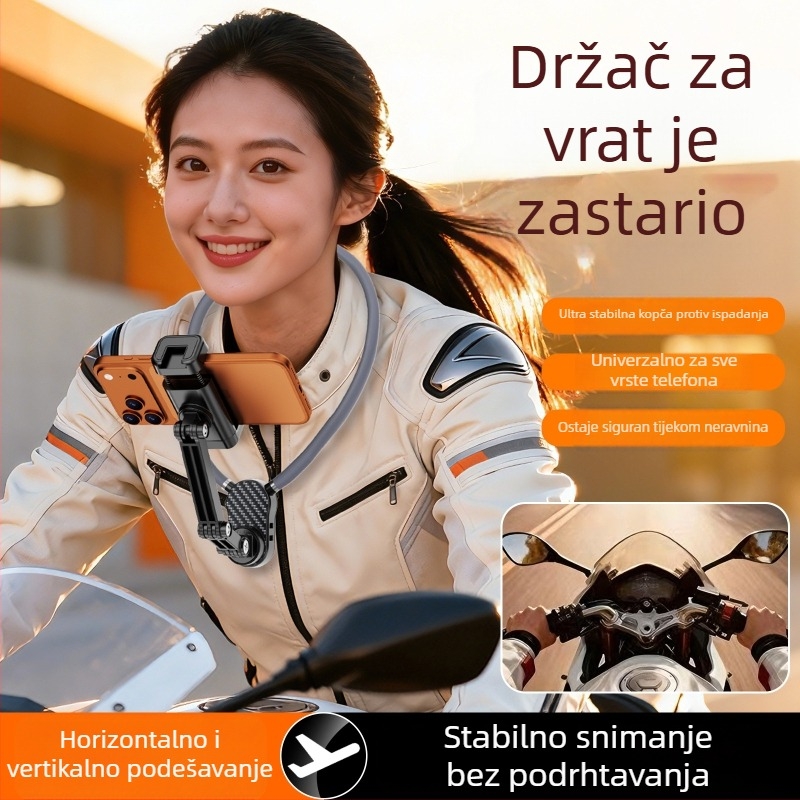 Nova magnetska držač za telefon oko vrata za putovanja, ribolov i vožnju bicikla, perspektiva iz prvog lica, fiksna kamera na prsima, stabilizacija slike