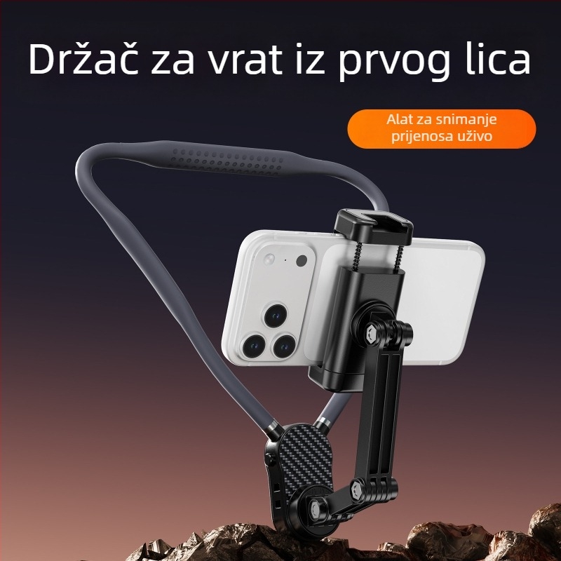 Nova magnetska držač za telefon oko vrata za putovanja, ribolov i vožnju bicikla, perspektiva iz prvog lica, fiksna kamera na prsima, stabilizacija slike