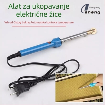Električni pčelarinski alat s električnim grijanje: bakrena glava i valjak za udubljenja, bakrena osnova gnijezda, ugradnja okvira i pritiskanje žice