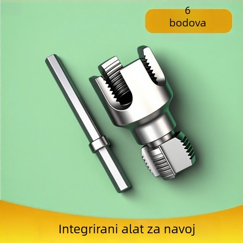 Alat za navoj cijevi od visokogos brzine čelika za unutarnje i vanjske navoje, alat za navijanje navoja, veličine 1/2", 3/4" i 1"