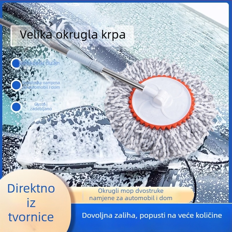 Kefica za pranje auta s mekanim vlaknima i teleskopskim držalom