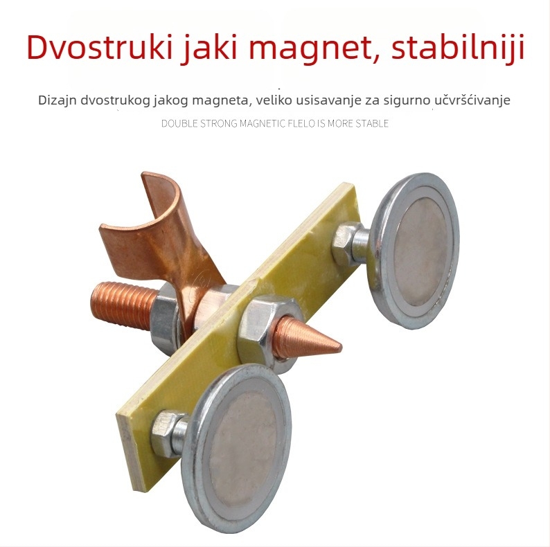 Magnetski klip za uzemljenje za zavarivanje – s jednim ili dvostrukim glavama