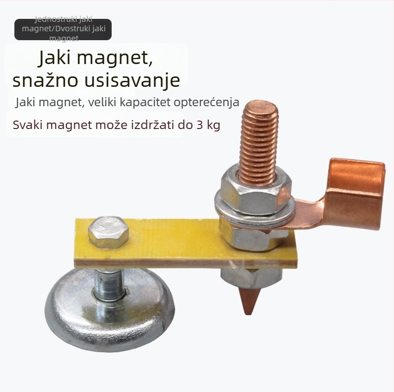 Magnetski klip za uzemljenje za zavarivanje – s jednim ili dvostrukim glavama