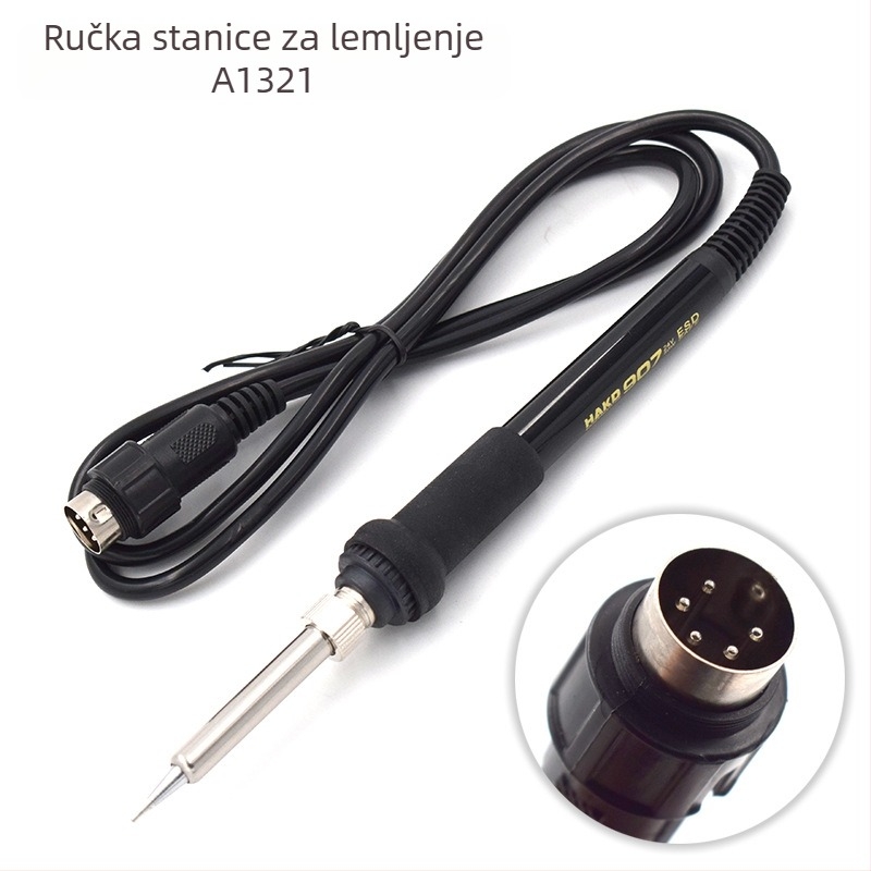 1321 Bijela ručka s LED-om za 907 električni lemilicu, antistatička ručka za stanicu za lemjenje