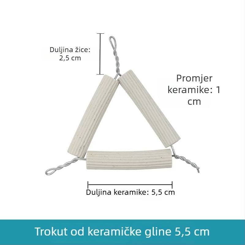 Keramički trokutasti stalak s poklopcem, porcelanski tiegel otporan na visoke temperature, kliješta za tiegel 65–75 mm, laboratorijski pribor