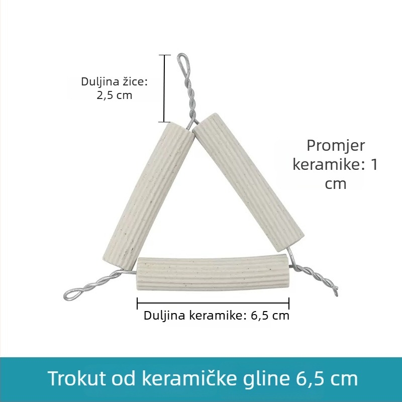 Keramički trokutasti stalak s poklopcem, porcelanski tiegel otporan na visoke temperature, kliješta za tiegel 65–75 mm, laboratorijski pribor