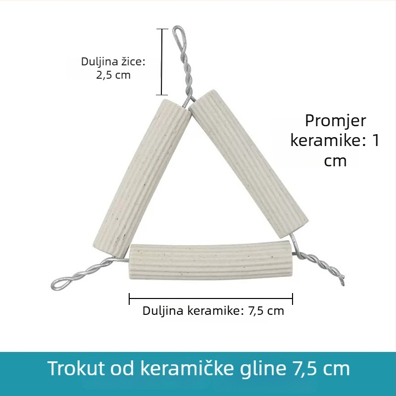 Keramički trokutasti stalak s poklopcem, porcelanski tiegel otporan na visoke temperature, kliješta za tiegel 65–75 mm, laboratorijski pribor