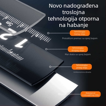 5 m debeli ojačani čelični mjerač za kućnu upotrebu, 3 m s kućištem, 10 m mjerač