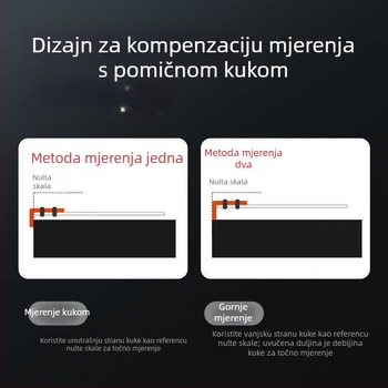 5 m debeli ojačani čelični mjerač za kućnu upotrebu, 3 m s kućištem, 10 m mjerač