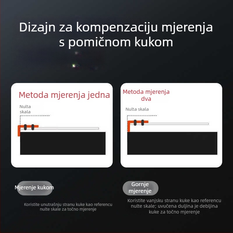 5 m debeli ojačani čelični mjerač za kućnu upotrebu, 3 m s kućištem, 10 m mjerač