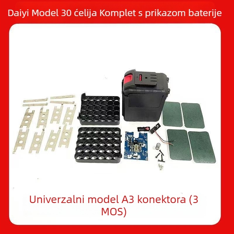 Dayi kućište baterije za električni ključ, komplet od 30 ćelija, universlna Li-ion kutija za bateriju 48V/88V/A3