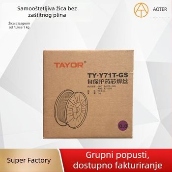 Samozaštićeni žični drut za zavarivanje s flux-core TY-Y71T-GS, 1 kg, marka Shanghai GM, bez plina