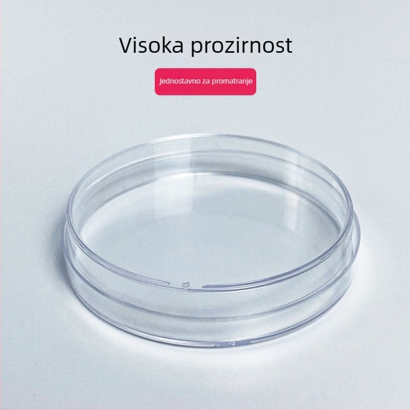 Jednokratne plastične Petri zdjelice, promjera 60 mm i 90 mm, debljih stijenkama, sterilne s poklopcem, kružnog i kvadratnog oblika, model 3555