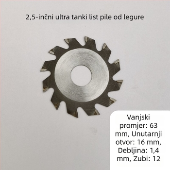 Oštrica pile promjera 2.5 inča (63 mm), HSS visoke brzine legura, dijamantni segment i smolni brusni kotač — višenamjenska rezna oštrica