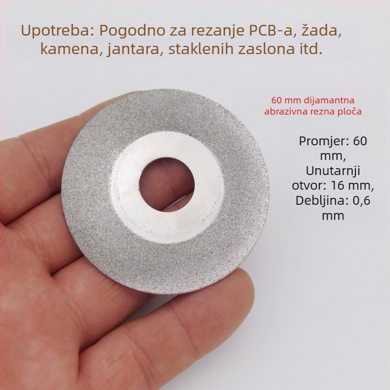 Oštrica pile promjera 2.5 inča (63 mm), HSS visoke brzine legura, dijamantni segment i smolni brusni kotač — višenamjenska rezna oštrica