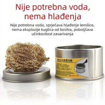 Čistač vrha lemilice s čistom kuglicom za čišćenje i uklanjanje tin šlaka