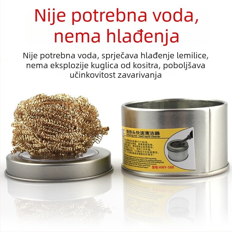 Čistač vrha lemilice s čistom kuglicom za čišćenje i uklanjanje tin šlaka