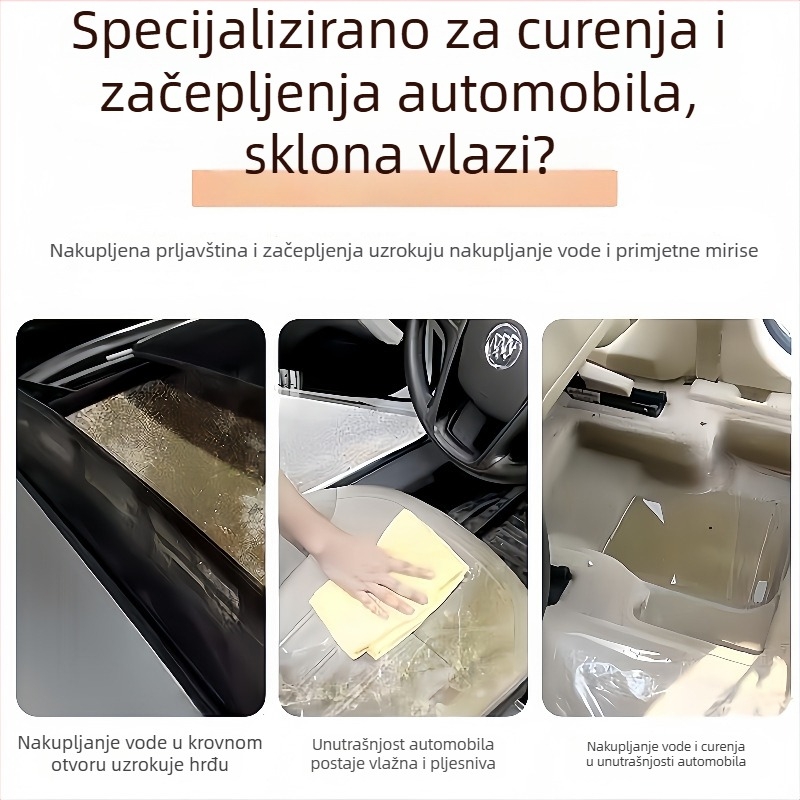 Četka za čišćenje otvora odvodnje na krovu automobila, univerzalno čišćenje odvodnje, gumeni zaštitni trak protiv sudara