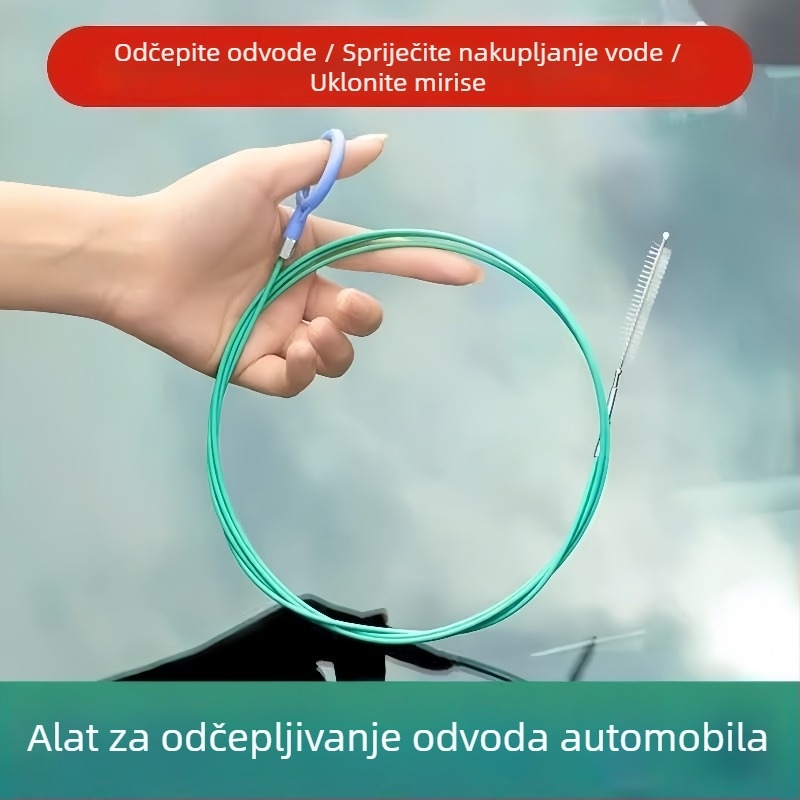 Četka za čišćenje otvora odvodnje na krovu automobila, univerzalno čišćenje odvodnje, gumeni zaštitni trak protiv sudara