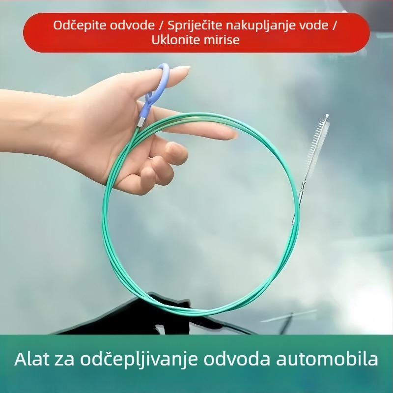 Četka za čišćenje otvora odvodnje na krovu automobila, univerzalno čišćenje odvodnje, gumeni zaštitni trak protiv sudara