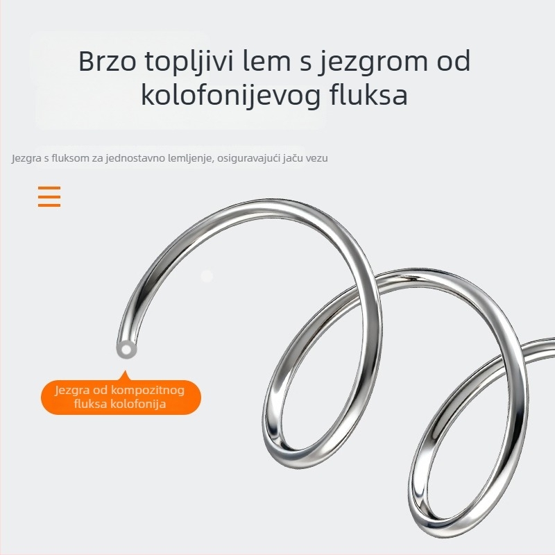 Welding Fort žica za lemljenje visoke čistoće s rosinom u jezgri, niska emisija dima, bez čišćenja, mali omotač, 100 g