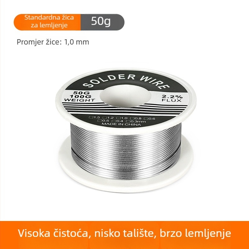 Welding Fort žica za lemljenje visoke čistoće s rosinom u jezgri, niska emisija dima, bez čišćenja, mali omotač, 100 g