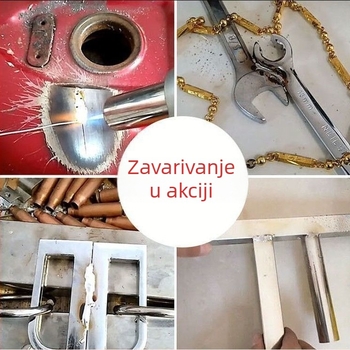 Kućni plinski zavarivač s flux-core žicom i elektrodama za niskotemperaturno zavarivanje bakar-aluminij, bakar-željezo i nehrđajući čelik