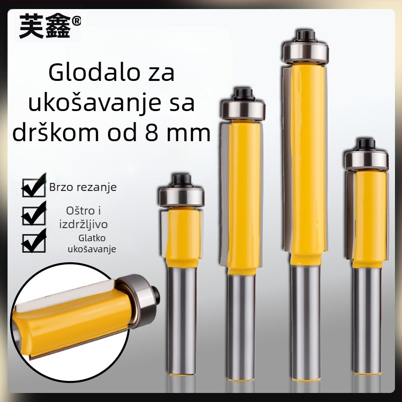 8 mm vretena s produženim ležajem – dvostrano oštar ravni nož za drvo, frez za drvo, alat od volfram čelične legure