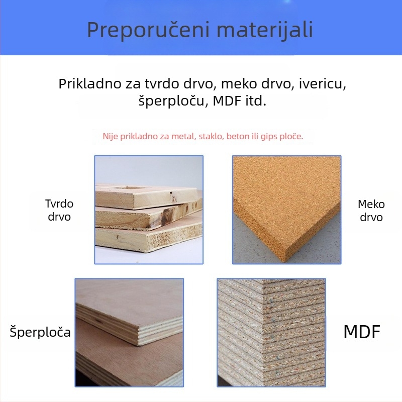 8 mm vretena s produženim ležajem – dvostrano oštar ravni nož za drvo, frez za drvo, alat od volfram čelične legure