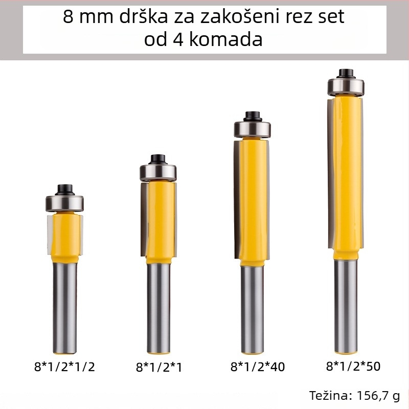 8 mm vretena s produženim ležajem – dvostrano oštar ravni nož za drvo, frez za drvo, alat od volfram čelične legure