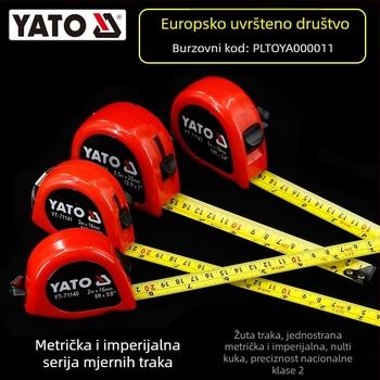Yato mjerni traka, metalna traka, industrijske klase, duljine 2–3–5–10 m, uz kućištem