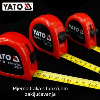 Yato mjerni traka, metalna traka, industrijske klase, duljine 2–3–5–10 m, uz kućištem