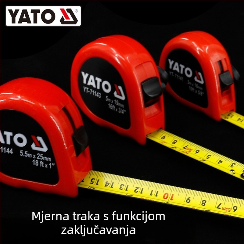Yato mjerni traka, metalna traka, industrijske klase, duljine 2–3–5–10 m, uz kućištem