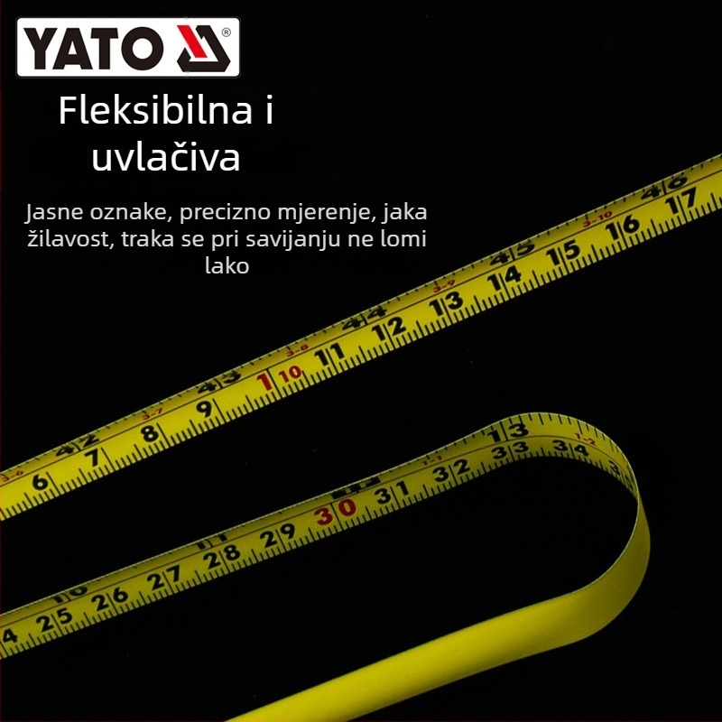 Yato mjerni traka, metalna traka, industrijske klase, duljine 2–3–5–10 m, uz kućištem