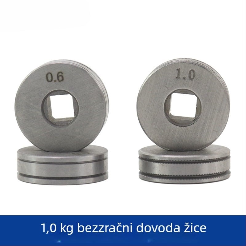 Set kotača za pogon žice za samonavod osiguranje zavarivanje i vodič žice, s četvrtastim otvorom i zubnim dizajnom, jednosmjerni pogon, Ø25 mm, 1 kg