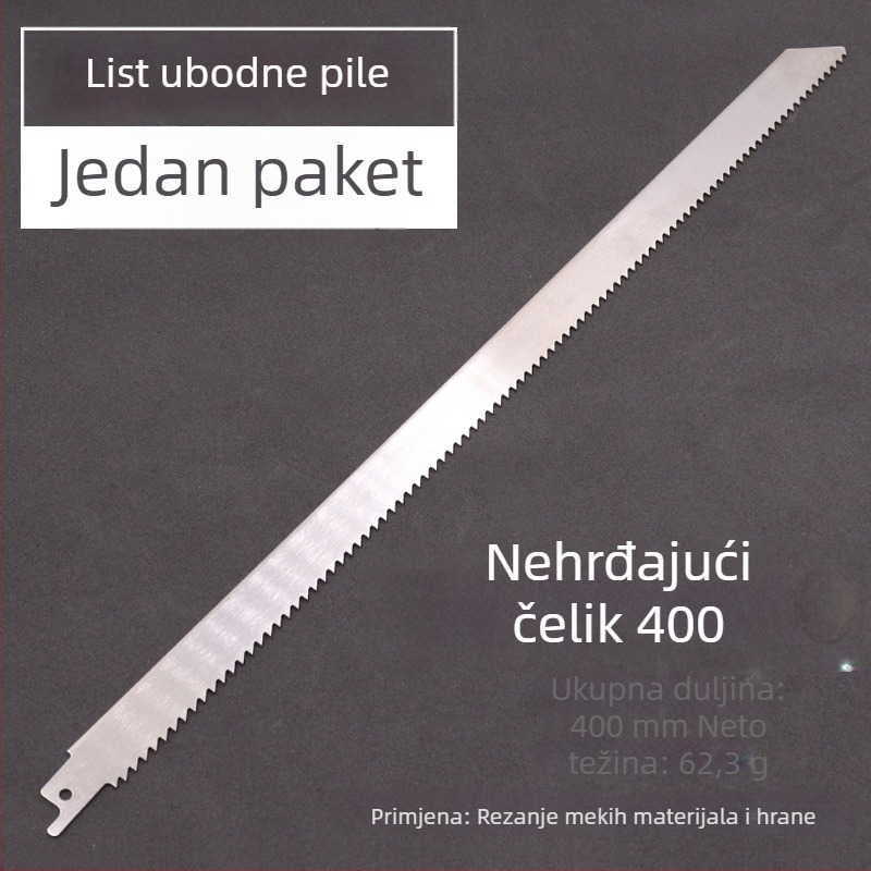 Produžena pilenska ploča za drvo, duljine 400/500/580 mm, zubi od grubih do finih.