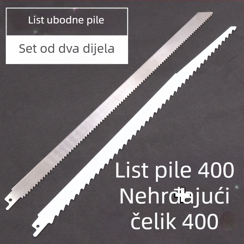 Produžena pilenska ploča za drvo, duljine 400/500/580 mm, zubi od grubih do finih.
