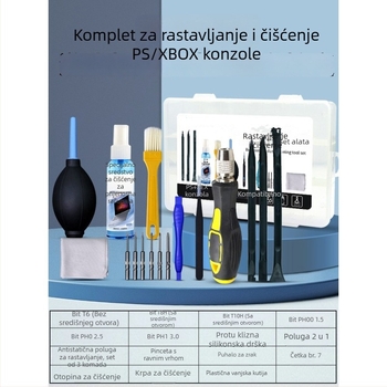 PS5 odvijač za rastavljanje i uklanjanje prašine, alat za rastavljanje PS4, Xbox 360 i Xbox One – popravak kontrolera