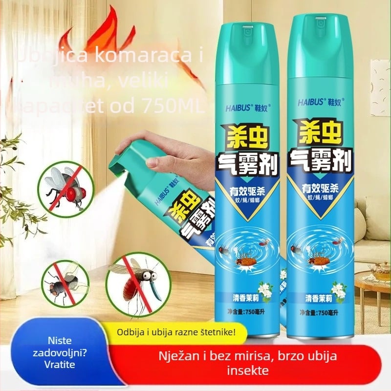 Domaći insekticidni aerosol – sprej protiv komaraca, muha i žohova