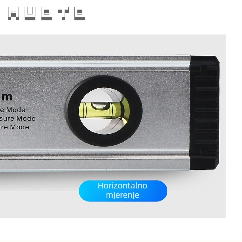 HUOTO laserska razina od aluminijske legure s digitalnim zaslonom, mjerač razine i kutomjer