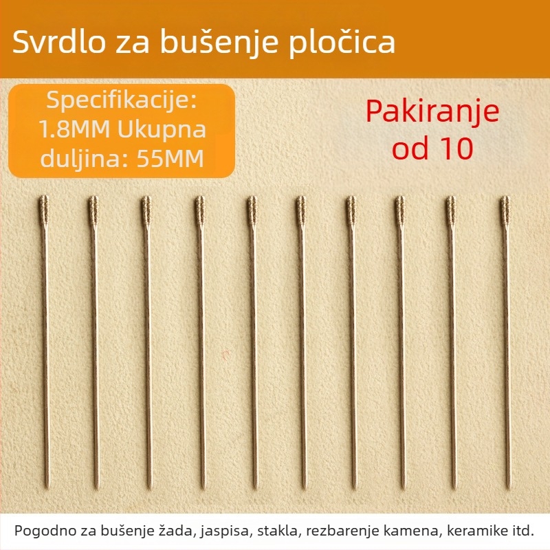 Specijalna bušilica za pločice – popravak šupljih pločica, dijamantno zrno za bušenje 2 mm i 1,8 mm
