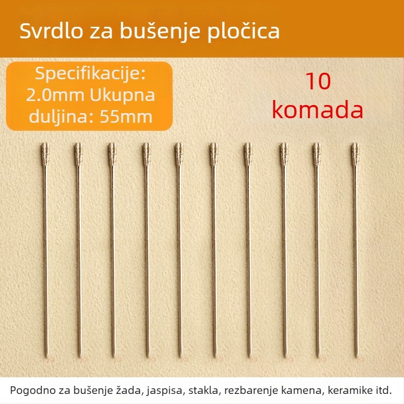Specijalna bušilica za pločice – popravak šupljih pločica, dijamantno zrno za bušenje 2 mm i 1,8 mm
