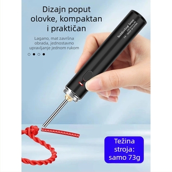 USB prijenosni spajkovač za žice s podesivom temperaturom i brzim zagrijavanjem