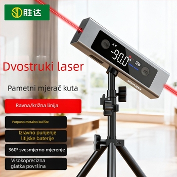 Shengda digitalni inclinometar s infracrvenim laserskim nivom – alat za mjerenje nagiba i kuta