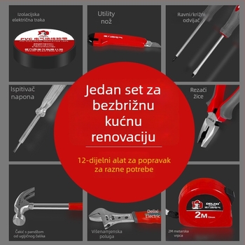 Delixi Kućni set alata – višenamjenski komplet za servis i obradu drveta za vozila (alat za demontažu)