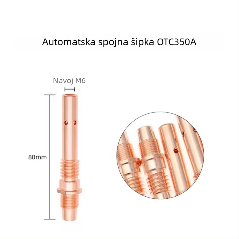 OTC pribor za robotski automatski zavarački pištolj: model 350A spojna šipka, izolacijski rukav, vodljivi vrh, zaštitna mlaznica