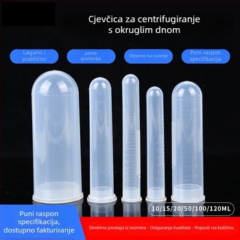 Graduirana centrífugna cijev s poklopcem, okruglog dna, zapremina 10/15/20/50/100/120 ml