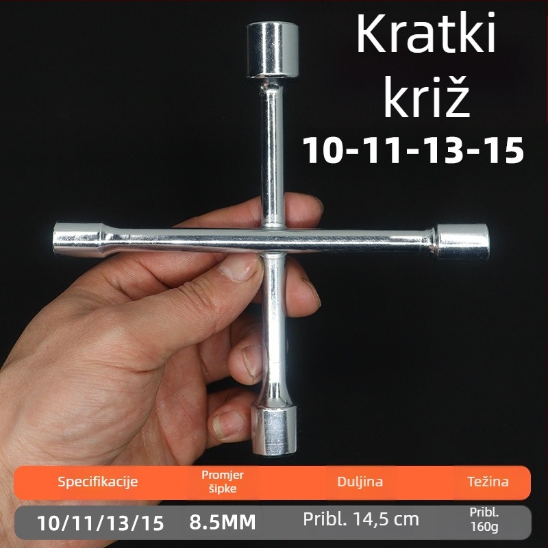Križni vanjski šesterokutni ključ – alat za popravak električnih vozila i bicikala, 8/10/12/14, Y-tip
