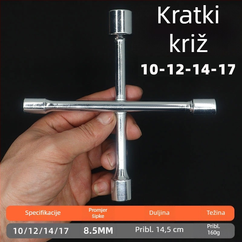 Križni vanjski šesterokutni ključ – alat za popravak električnih vozila i bicikala, 8/10/12/14, Y-tip
