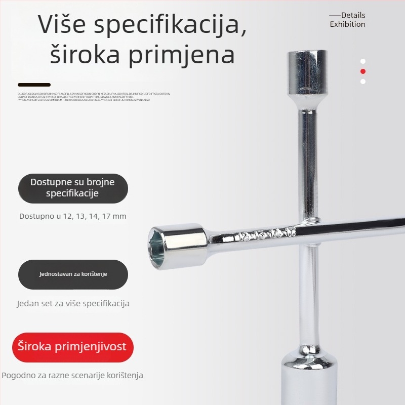 Križni utični ključ za električne bicikle – alat za demontažu i održavanje guma